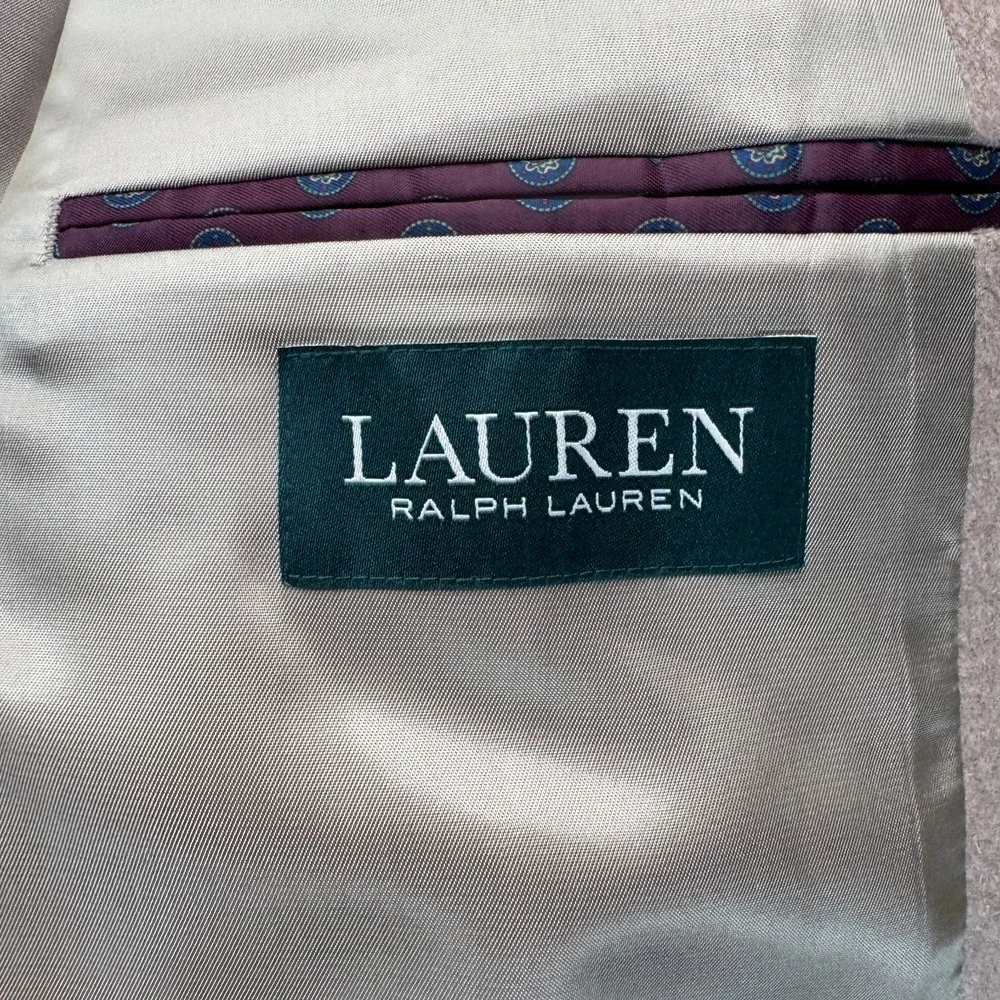 NWT Lauren Ralph Lauren 43R Blazer Lacrosse Camel Wool Silk Cashmere Sport Coat